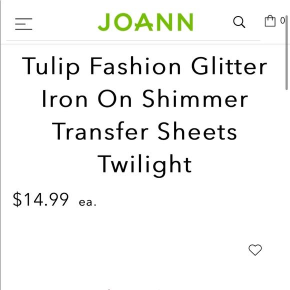 NEW! Tulip Glitter Iron-on Transfer Sheets in Twilight - Picture 9 of 9
